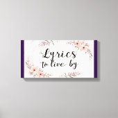 Toile Paroles De Live By (Recto)