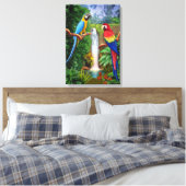 TOILE PARROTS TROPICAUX (Insitu(Chambre))