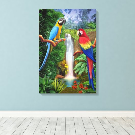 TOILE PARROTS TROPICAUX (Insitu (Plancher de Bois))