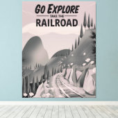 Toile Partez à la découverte du chemin de fer (Insitu (Plancher de Bois))