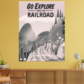 Toile Partez à la découverte du chemin de fer (Insitu(Salon))
