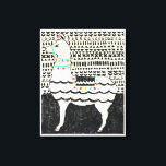 Toile Parti Llama<br><div class="desc">Parti Llama II par Chariklia Zarris. Il présente un lama avec des ornements colorés contre un arrière - plan ludique et géométrique.</div>