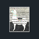 Toile Parti Llama<br><div class="desc">Parti Llama II par Chariklia Zarris. Il présente un lama avec des ornements colorés contre un arrière - plan ludique et géométrique.</div>