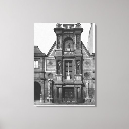 Toile Partie centrale de la façade principale � (Recto)