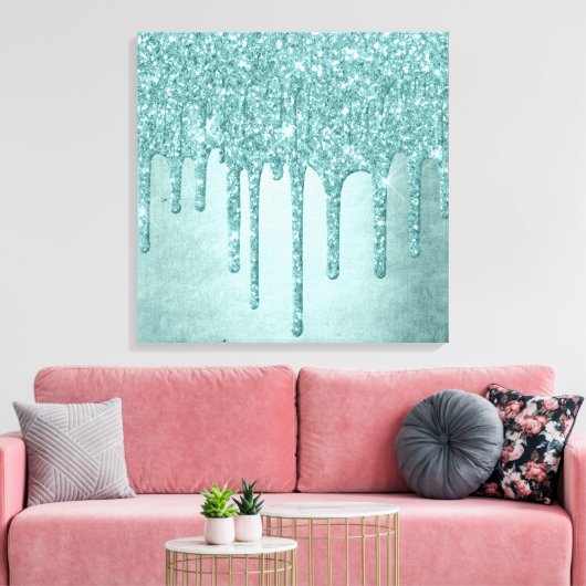 Toile Parties scintillant de la pointe de dérive | Aqua (Insitu(Salon))