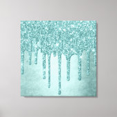 Toile Parties scintillant de la pointe de dérive | Aqua (Recto)