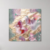 Toile Parties scintillant d'huile d'or Liquid Peinture d (Recto)