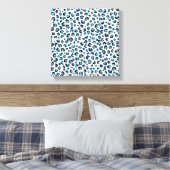 Toile Parties scintillant d'or bleu Motif Leopard (Insitu(Chambre))