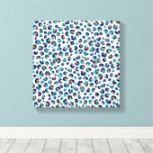 Toile Parties scintillant d'or bleu Motif Leopard (Insitu (Plancher de Bois))