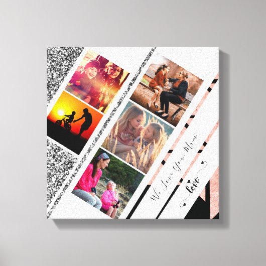 Toile Parties scintillant d'or rose moderne pour votre m (Recto)