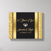 Toile Parties scintillant Or Et Cadre (Recto)