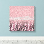 Toile Parties scintillant poster de animal Chic Girly Ro (Insitu (Plancher de Bois))
