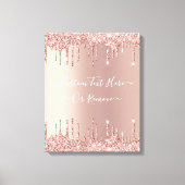 Toile Parties scintillant rose Gold Blush Éclats Texte p (Recto)