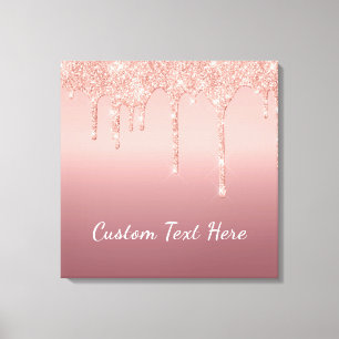 Toile Parties scintillant rose Gold Blush personnalisé T