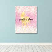 Toile Parties scintillant rose or brillant Unicorn (Insitu (Plancher de Bois))