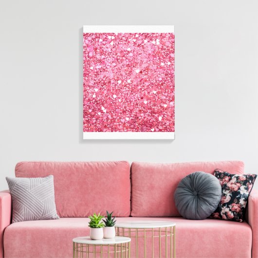 Toile Parties scintillant rose Pastel (Insitu(Salon))