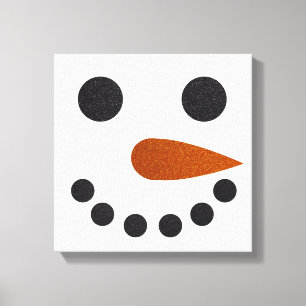 Toile Parties scintillant Snowman Winter Canvas Art Noël