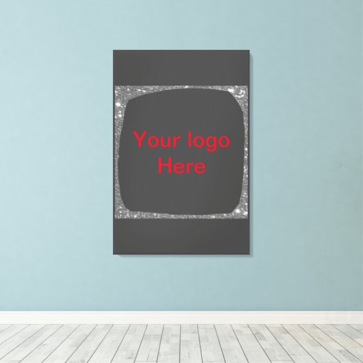 Toile Parties scintillant verte simple ajouter votre num (Insitu (Plancher de Bois))