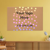 Toile Parties scintillant verte simple ajouter votre num (Insitu(Salon))