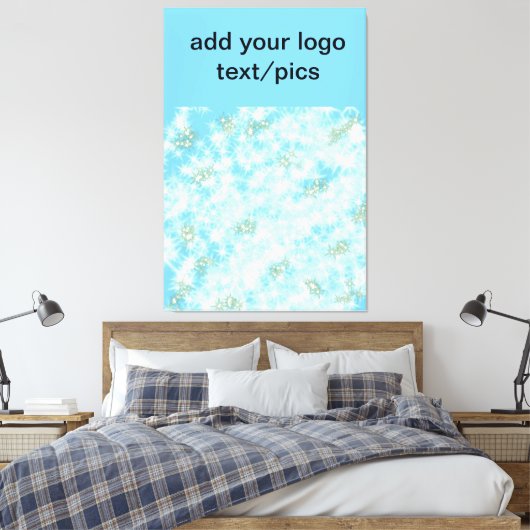 Toile Parties scintillant verte simple ajouter votre num (Insitu(Chambre))