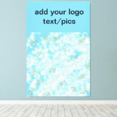 Toile Parties scintillant verte simple ajouter votre num (Insitu (Plancher de Bois))