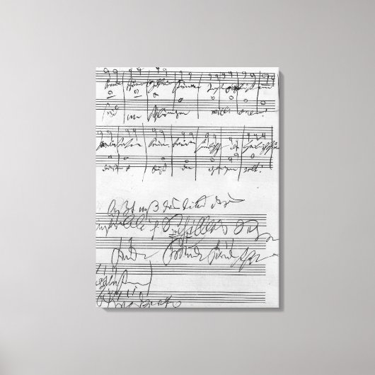 Toile Partition musicale manuscrite (Recto)