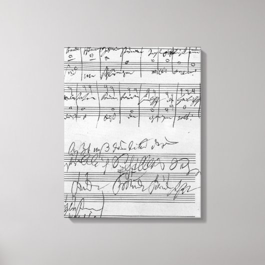 Toile Partition musicale manuscrite (Recto)