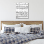 Toile Partition musicale manuscrite (Insitu(Chambre))