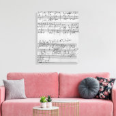 Toile Partition musicale manuscrite (Insitu(Salon))