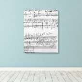 Toile Partition musicale manuscrite (Insitu (Plancher de Bois))