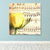 Toile Partition Rose jaune (Insitu (Plancher de Bois))