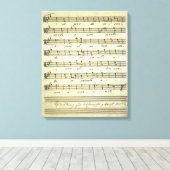 Toile Partition vintage, Partition musicale antique 1810 (Insitu (Plancher de Bois))