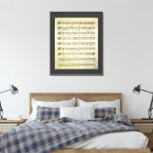 Toile Partition vintage, Partition musicale antique 1810 (Insitu(Chambre))