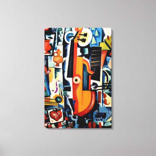 Toile Parto de Viola Bom Menage, Cubism, (Recto)