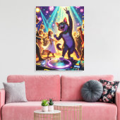 Toile Party Cat DJ Dirigeant l'Ultimate Dance Floor Bash (Insitu(Salon))