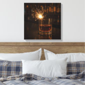 Toile Party Sparkler In a Glass Of Whiskey (Insitu(Chambre))
