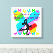 TOILE PAS DE PEUR JUSTE FAITH FIGURE SKATING BUTTERFLY D (Insitu (Plancher de Bois))