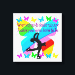 TOILE PAS DE PEUR JUSTE FAITH FIGURE SKATING BUTTERFLY D<br><div class="desc">Ne laissez jamais la peur et le doute vous empêcher d'être le patineur que vous êtes né pour être. Ce patineur artistique captivant va éclairer la glace alors qu'elle exécute ses programmes captivants de patinage artistique. Motivez votre patinage artistique avec ce modèle inspirant de papillon de patinage artistique sur les...</div>