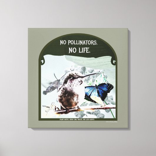 Toile Pas de pollinisateurs, pas de vie (Recto)