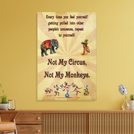 Toile Pas mon cirque, pas mes singes (Insitu(Salon))