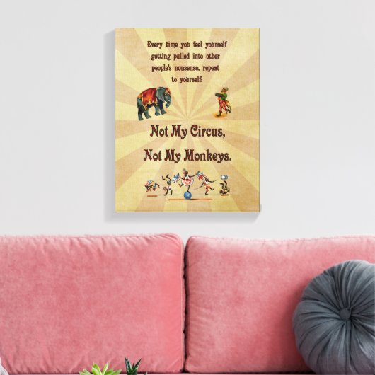 Toile Pas mon cirque, pas mes singes (Insitu(Salon))