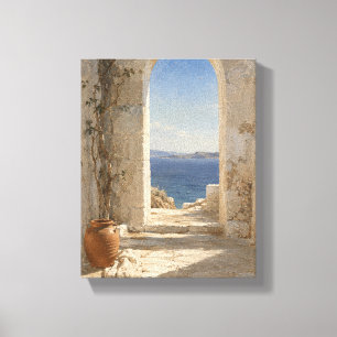 Toile Passage de pierre égéenne – Art côtier grec