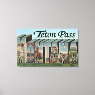 Toile Passage de Teton, Montana