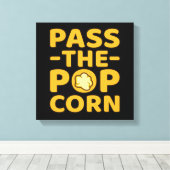 Toile Passez le Popcorn Popcorns Alimentation Aîné Graph (Insitu (Plancher de Bois))