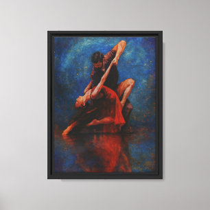 Toile Passionate Couple Dance Canvas Abstrait Imprimer
