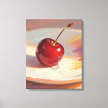 Pastel à l'huile cerise