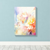 Toile Pastel Abstract Watercolor Floral (Insitu (Plancher de Bois))
