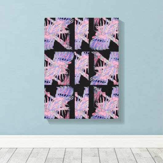 Toile Pastel Abyss Soft Geometric Abstract Art (Insitu (Plancher de Bois))