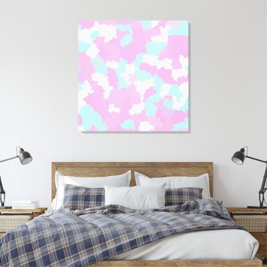 Toile Pastel Camouflage Motif d'art Abstrait (Insitu(Chambre))