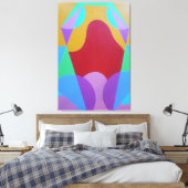 Toile Pastel Colored Abstract Canvas Print (Insitu(Chambre))